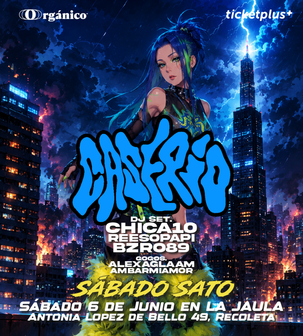 Sábado Sato 😈 en Caserío Fiesta Sábado 6 de Junio en Spot La jaula