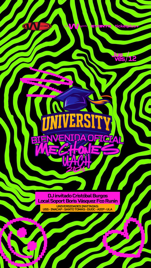 Jueves University x TheEvents / 12 MARZO en Club W✨☀️