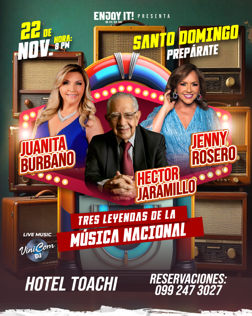 TRES LEYENDAS DE LA MUSICA NACIONAL SANTO DOMINGO