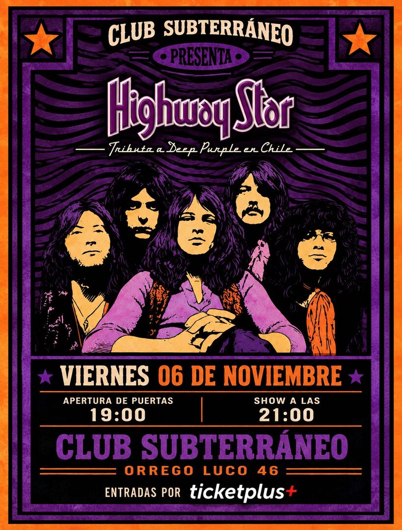 HIGHWAY STAR ★ VIERNES 06 NOVIEMBRE ★ Club Subterráneo