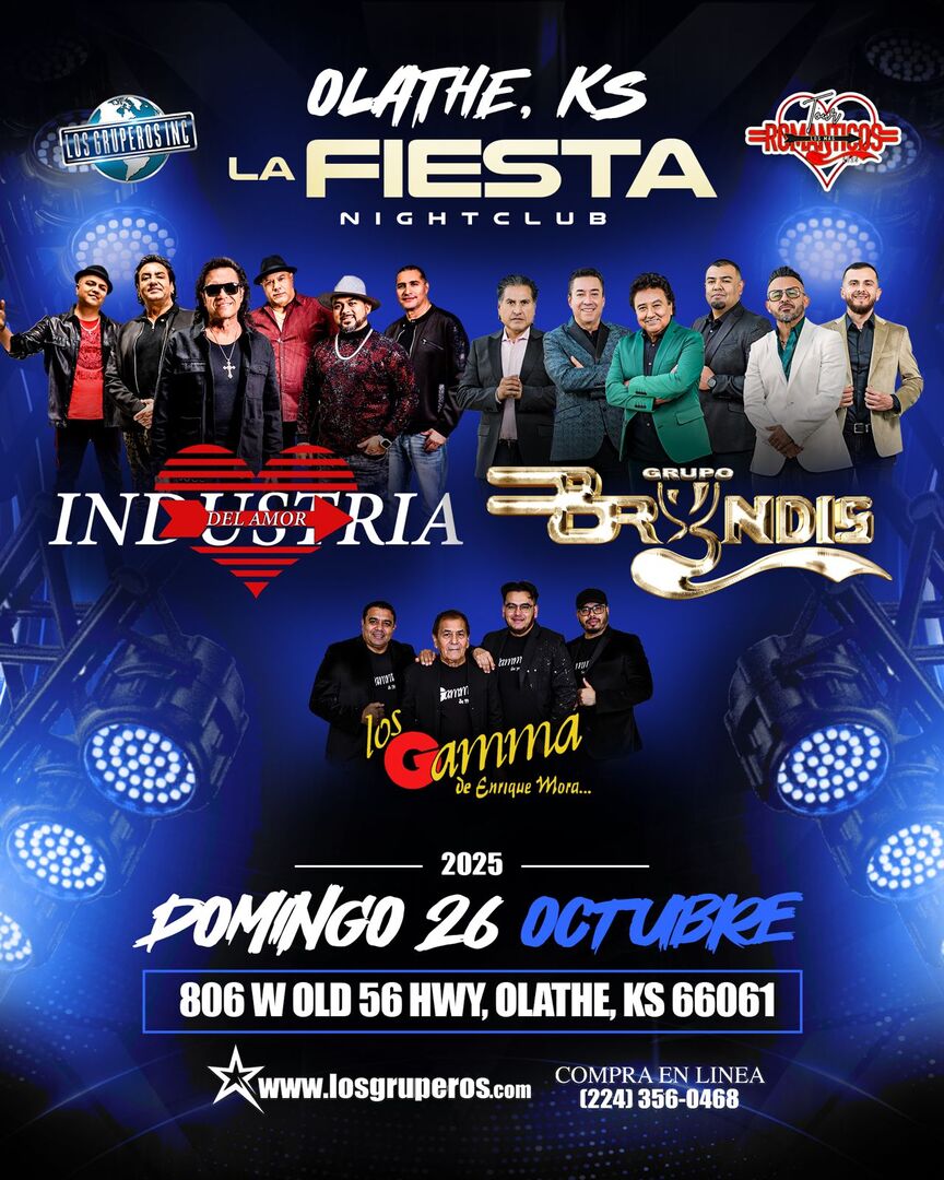 Industria del Amor-Bryndis-Los Gamma de Enrique Mora-Tour Los Mas Rmanticos-La Fiesta Nightclub
