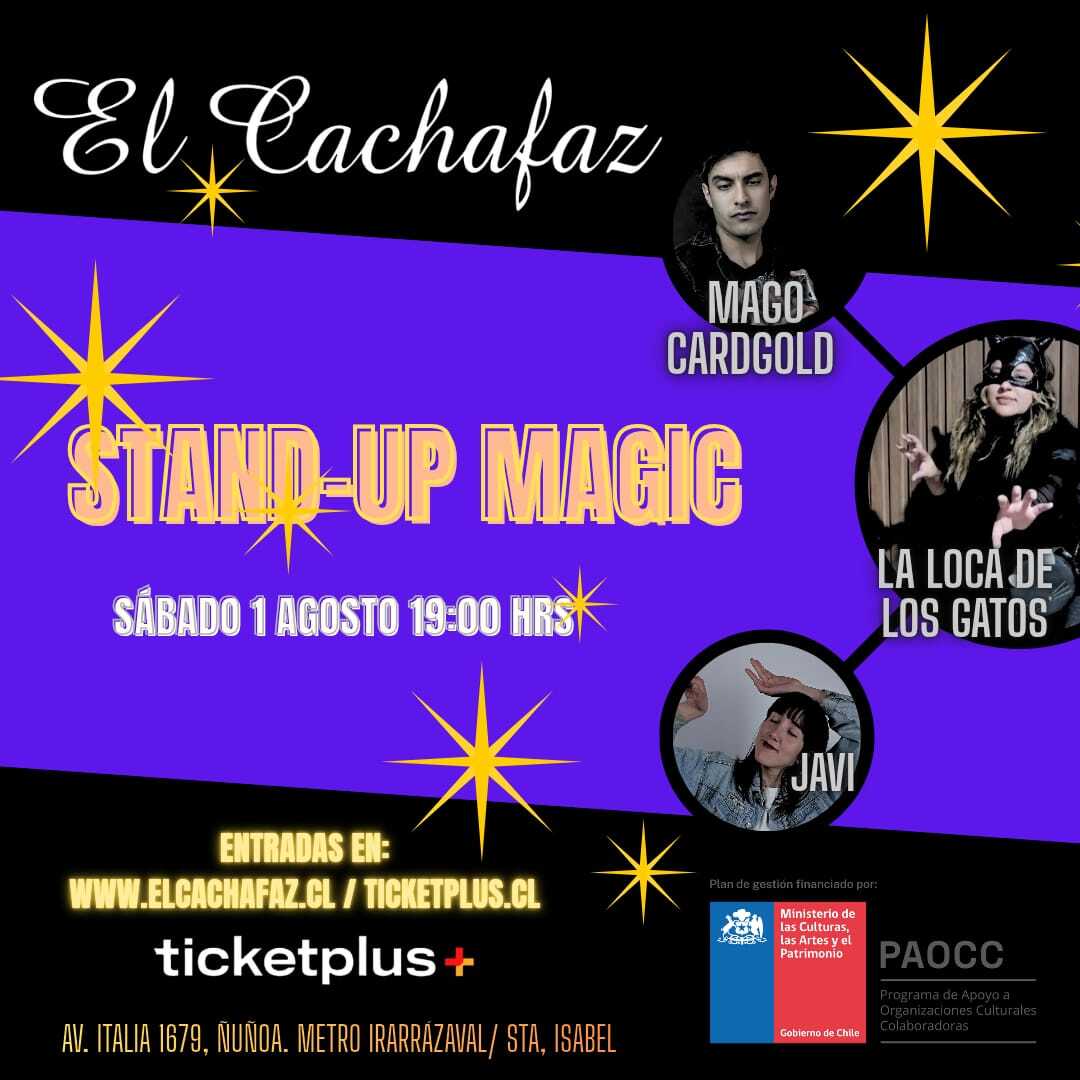 Show de Stand Up-Magic-Sabado 1 Agosto a las 19 hrs