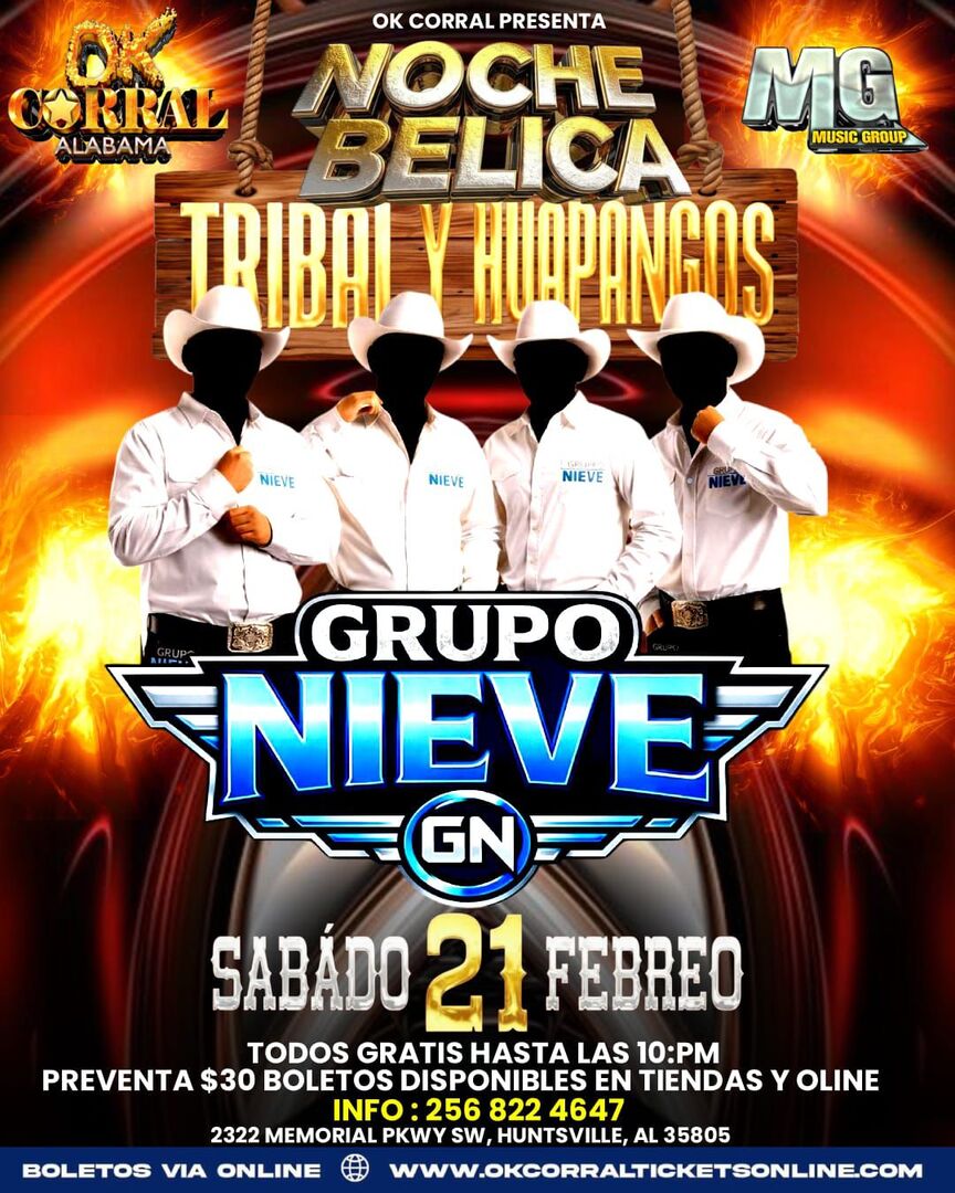 Grupo Nieve GN-Noche Belica Tribal y Huapangos