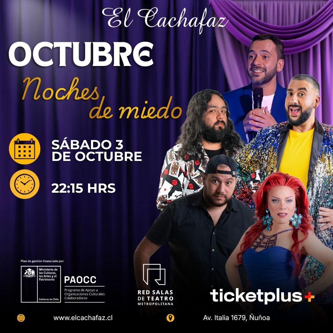 Show de Stand up-Noches de miedo - Sabado 3 Octubre 22.15hrs