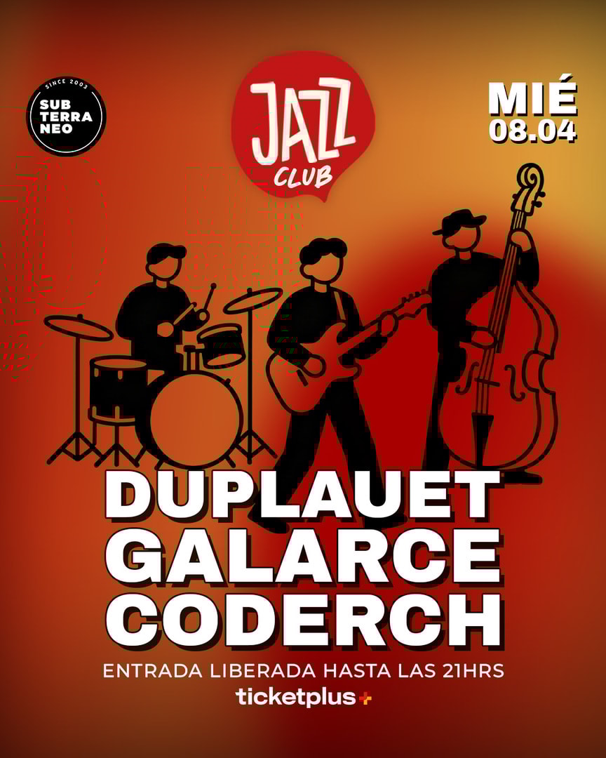 JAZZ CLUB 🎵 MIÉRCOLES 08 ABRIL ★ Club Subterráneo 