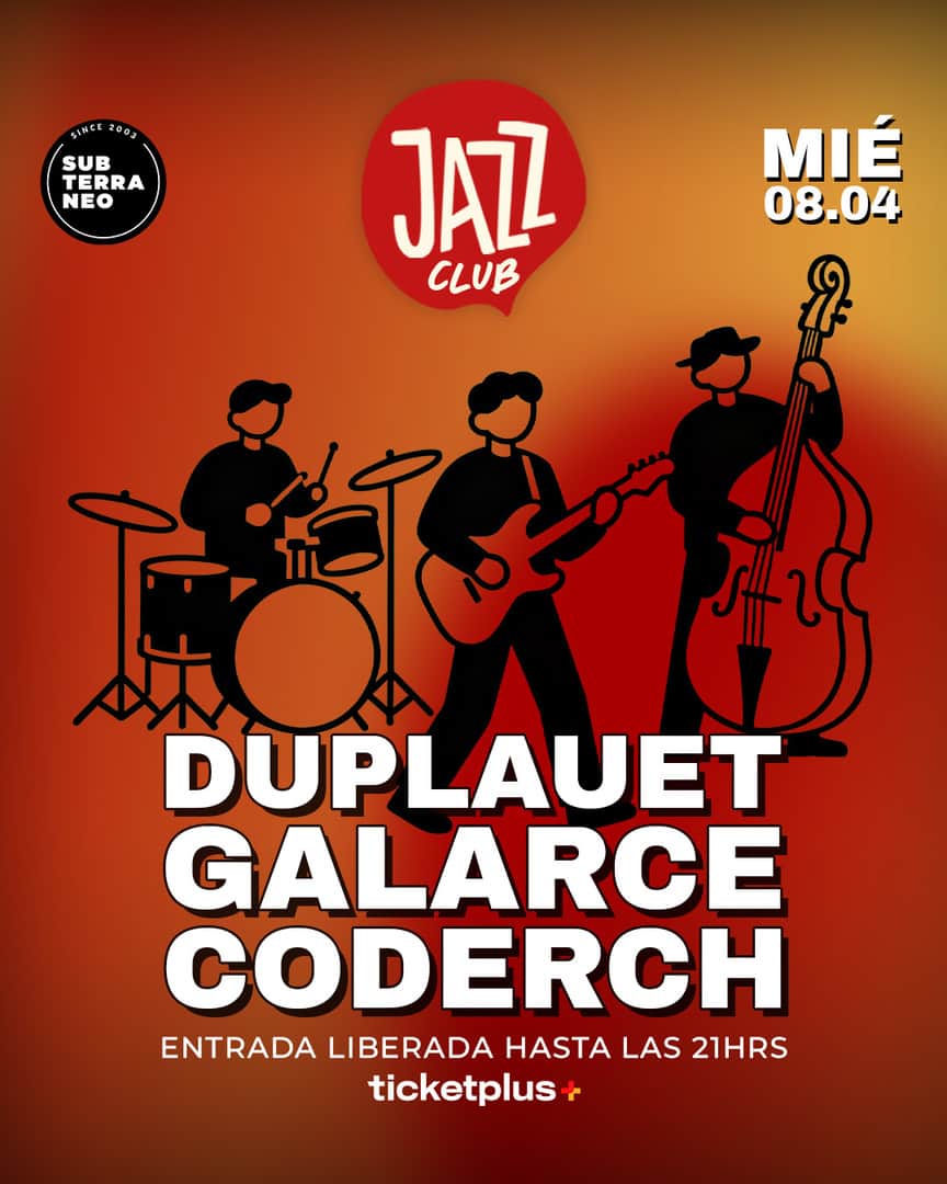 JAZZ CLUB 🎵 MIÉRCOLES 08 ABRIL ★ Club Subterráneo 