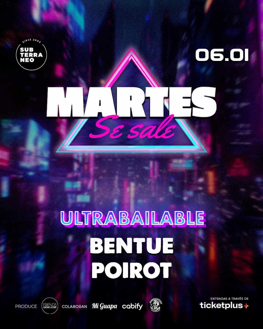 MARTES SE SALE! ★ MARTES 06 ENERO ★ Club Subterráneo (+21)