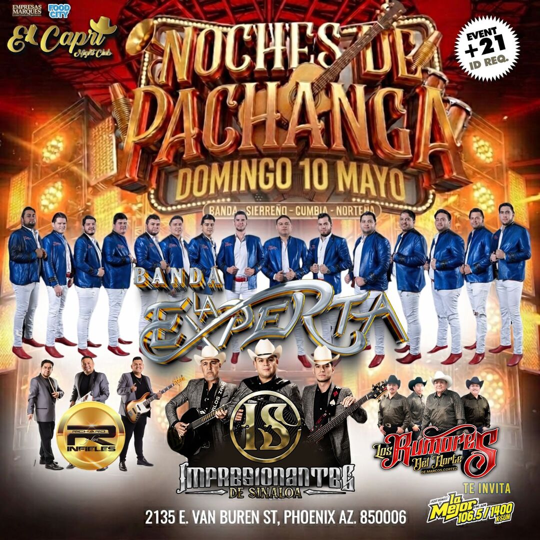 Noche de Pachanga-Banda La Experta-Richard y Los Infieles-Los Irresistibles de Sinaloa-Los Rumores del Norte
