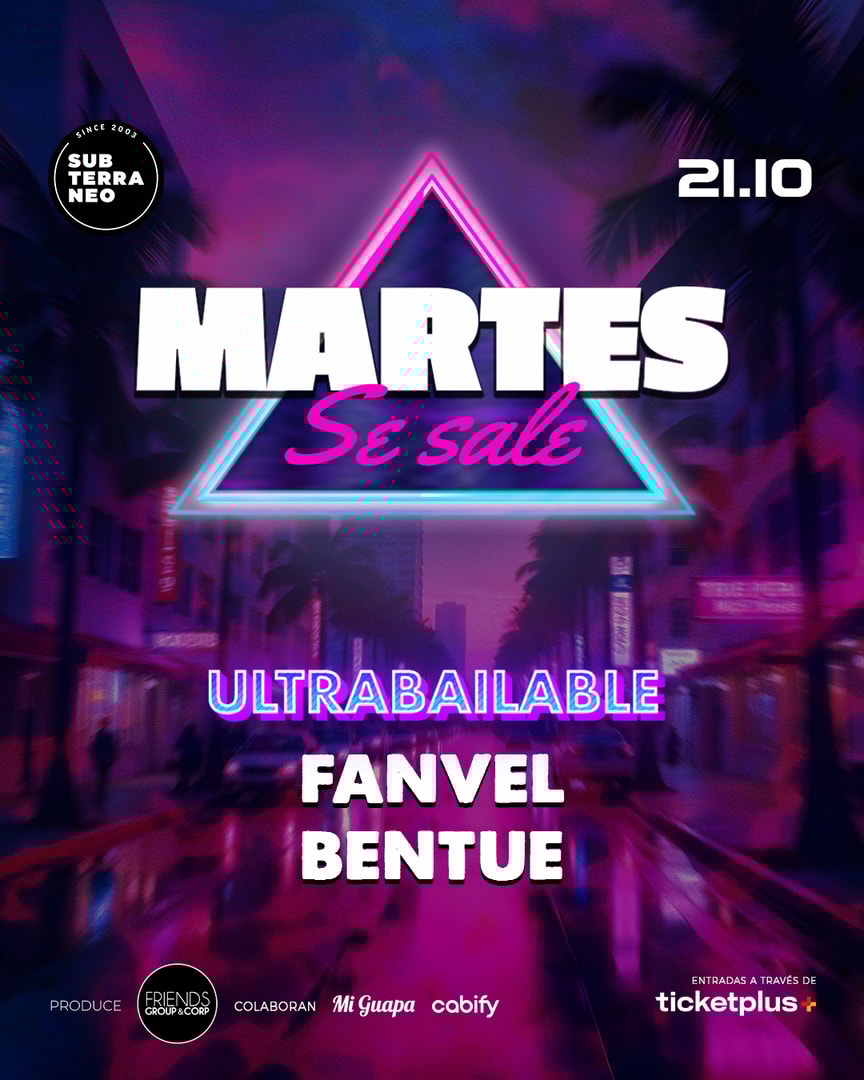 MARTES SE SALE! ★ MARTES 21 OCTUBRE ★ Club Subterráneo (+21)