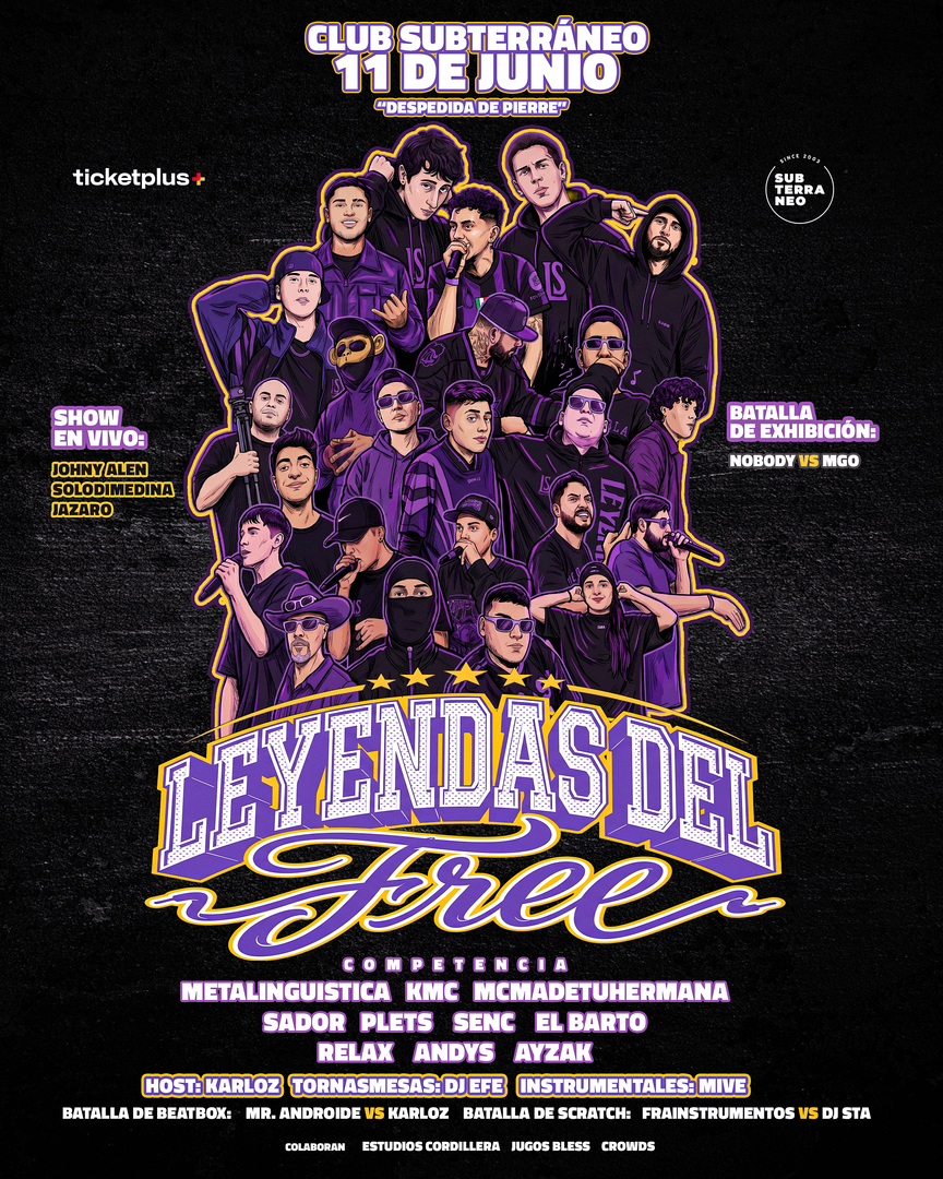 LEYENDAS DEL FREE ★ JUEVES 11 JUNIO ★ Club Subterráneo