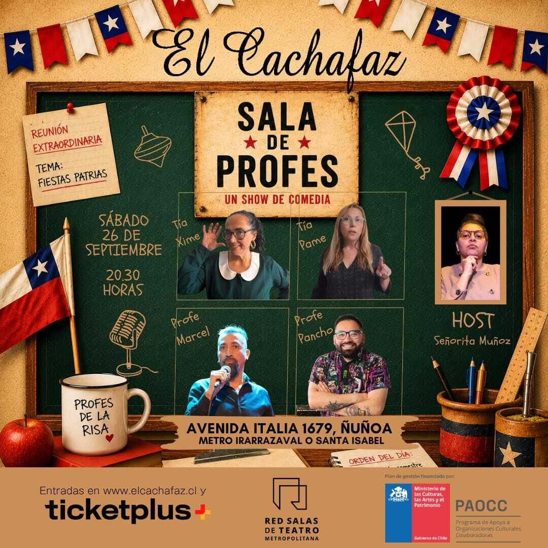 Show de Stand up-Sala de profes-Sabado 26 Septiembre 20:30hrs