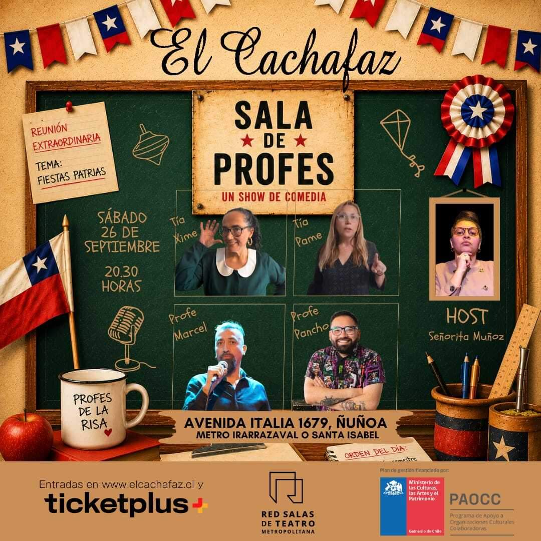 Show de Stand up-Sala de profes-Sabado 26 Septiembre 20:30hrs