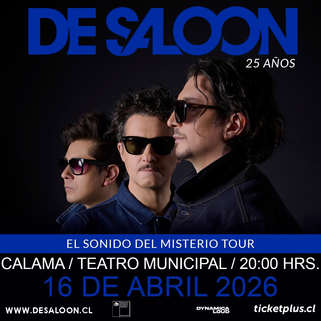 De Saloon Lanzamiento nuevo disco “El sonido del Misterio” + Grandes Éxitos en Calama