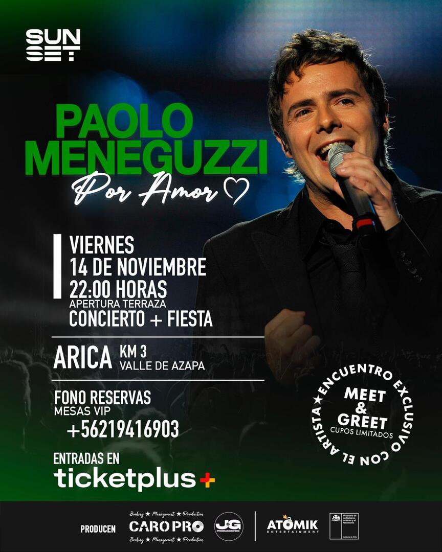 Paolo Meneguzzi en Arica