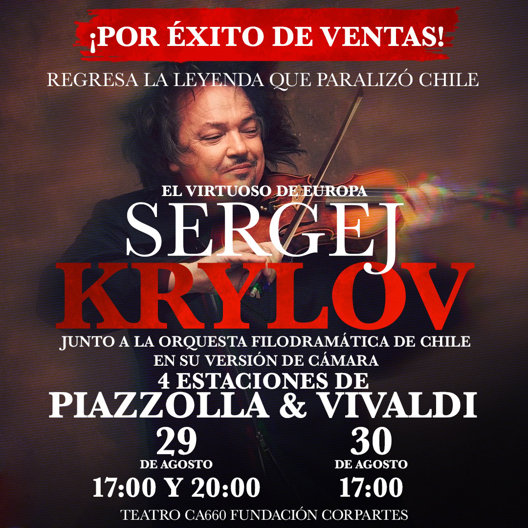 SERGEJ KRYLOV ¡EL VIRTUOSO DE EUROPA VUELVE A CHILE!