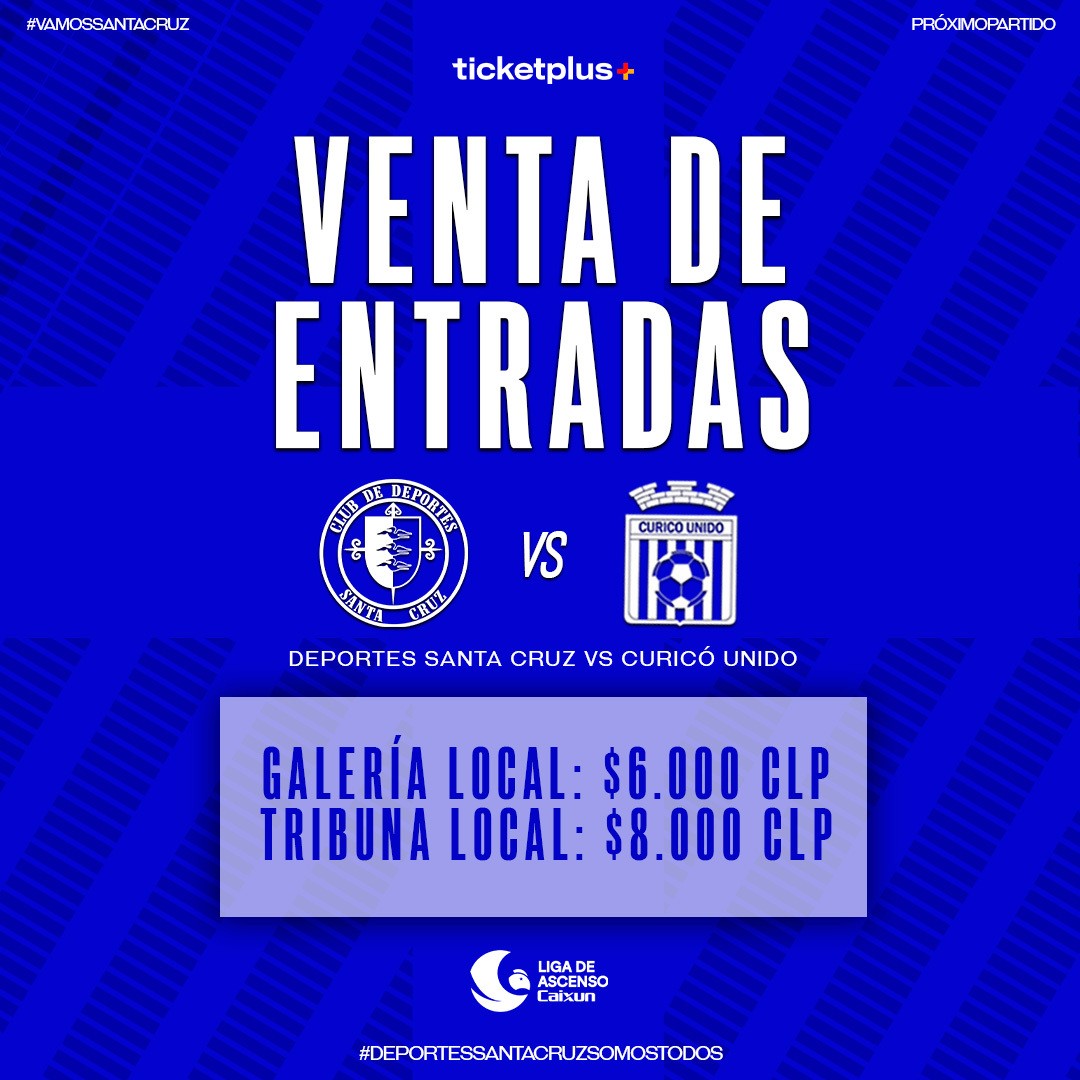 Deportes Santa Cruz vs Curicó Unido.  / Liga de Ascenso Caixun 2025