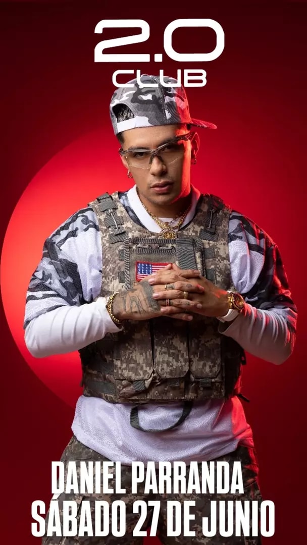 DANIEL PARRANDA EN VIVO - SÁBADO 27 DE JUNIO - 2.0 CLUB - 23:00