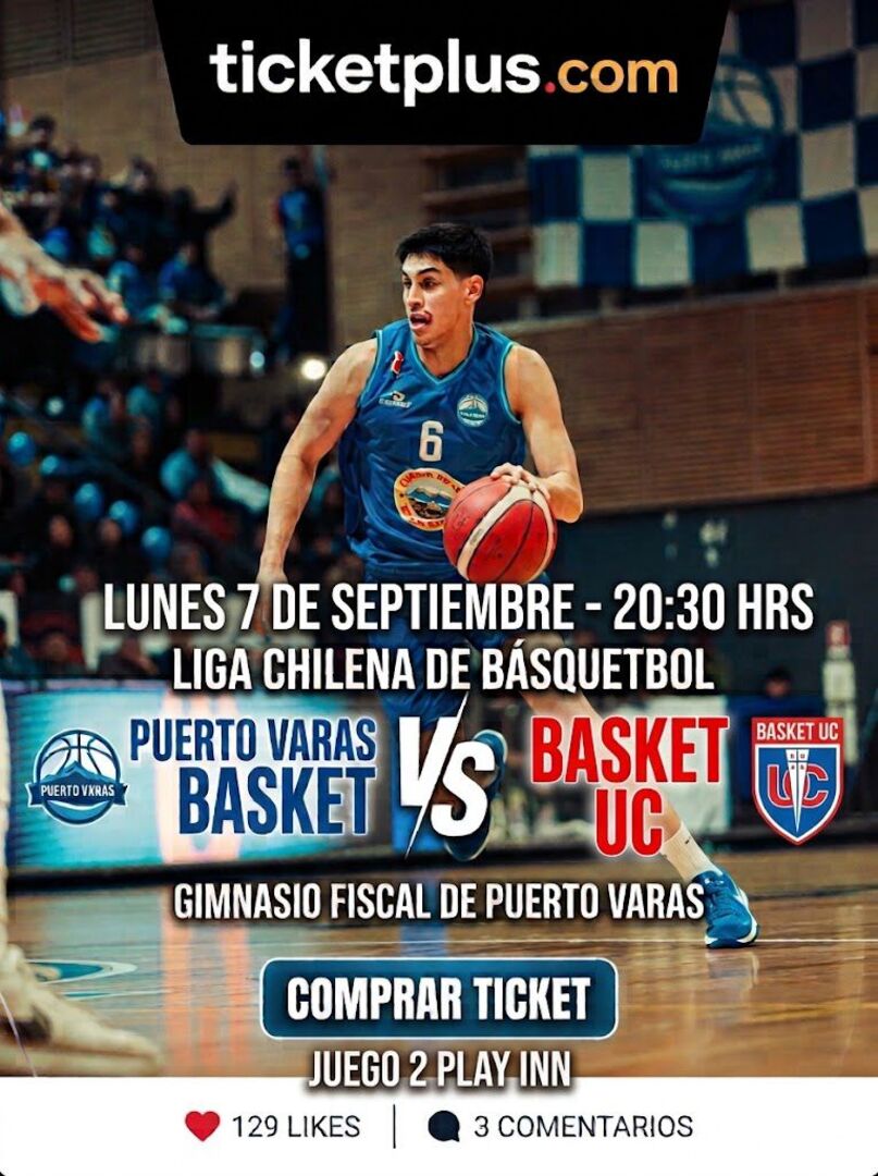 Puerto Varas Basket vs CD Univ. Católica / LNB / Liga Chery By Cecinas Llanquihue 2026 - Juego 2 play in