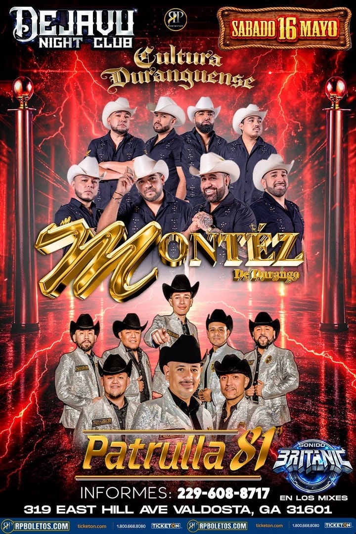 Montez De Durango-Patrulla 81-Dejavu Nightclub-Valdosta GA