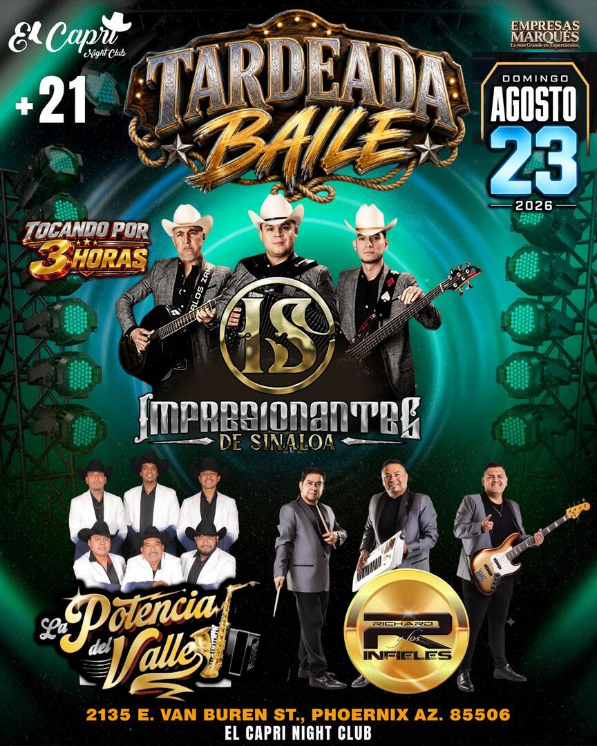 Tardeada Baile-Impresionantes de Sinaloa-La Potencia del Valle-Richard y Los Infieles