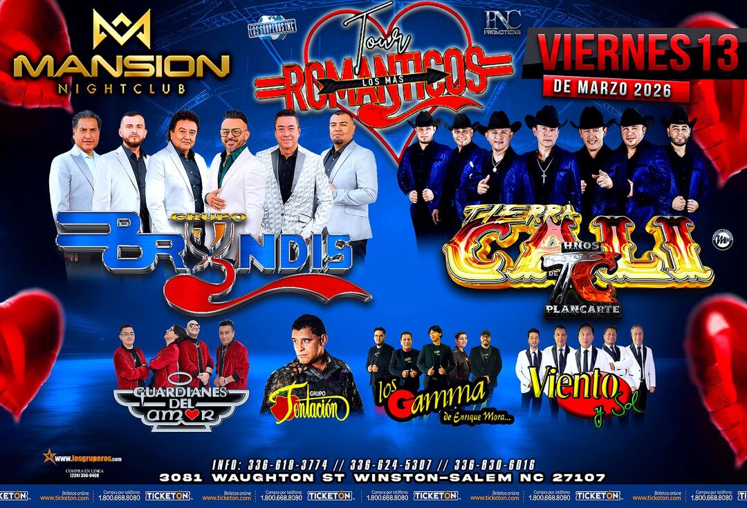 Grupo Bryndis-Tierra Cali-Guardianes del Amor-Grupo Tentacion-Los Gamma de Enrique Mora-Viento y Sol-Mansion Nightclub