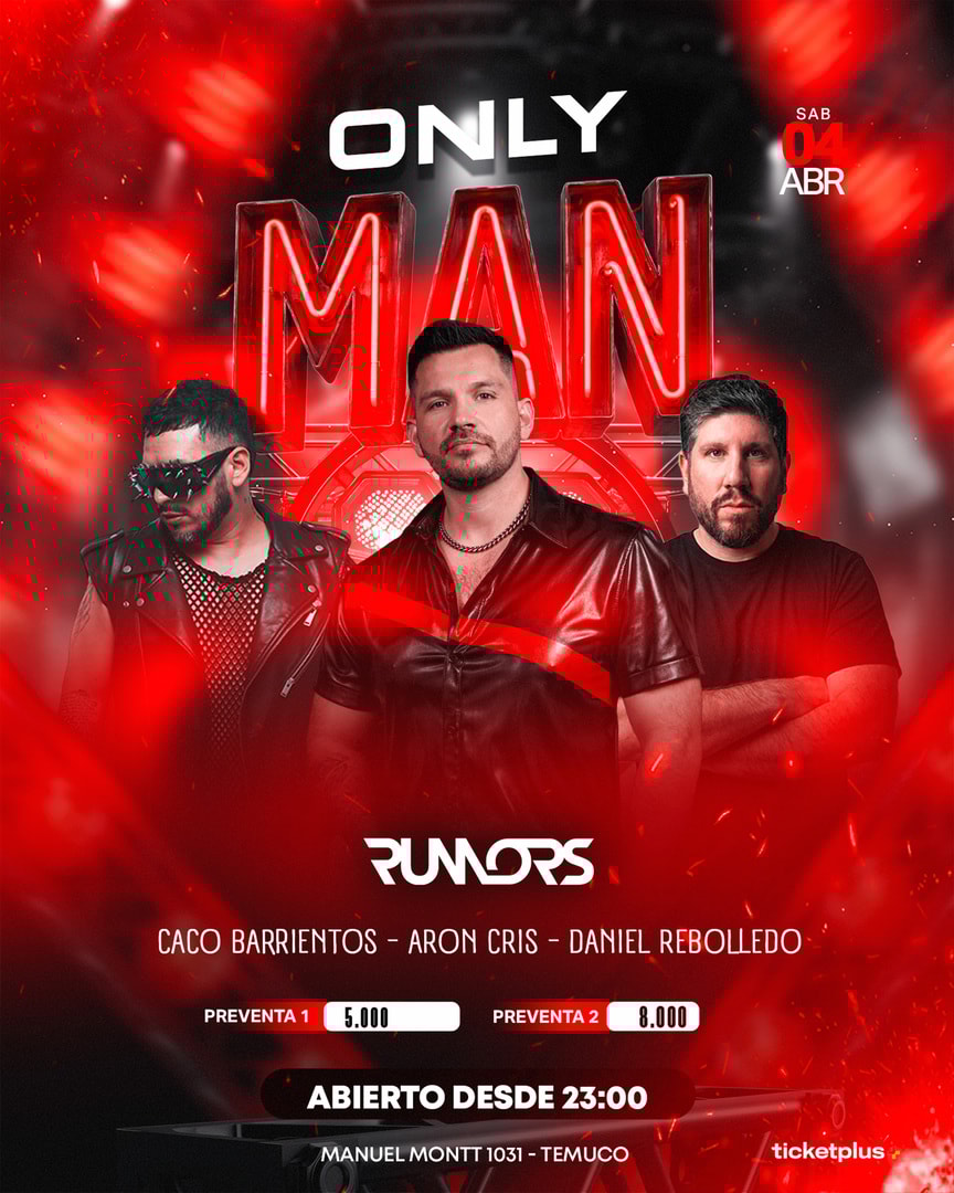 ONLY MAN - 4 DE ABRIL - 23:00 RUMORS 