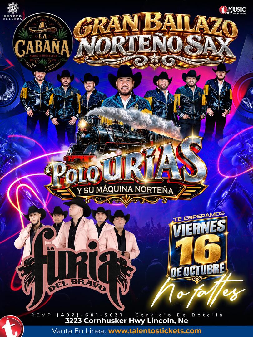 Polo Urias y Su Maquina Norteña en La Cabaña de Lincoln, Nebraska 