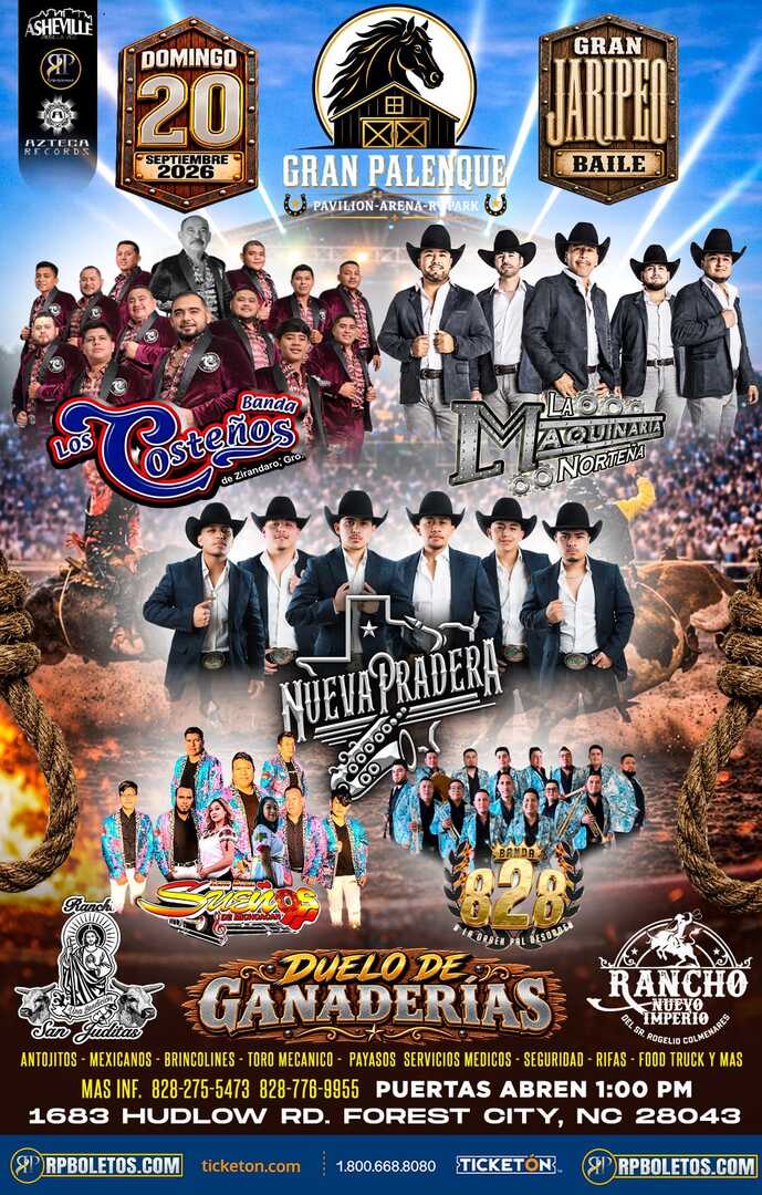 Primer Jaripeo Baile-Gran Palenque Plaza-Forest City NC