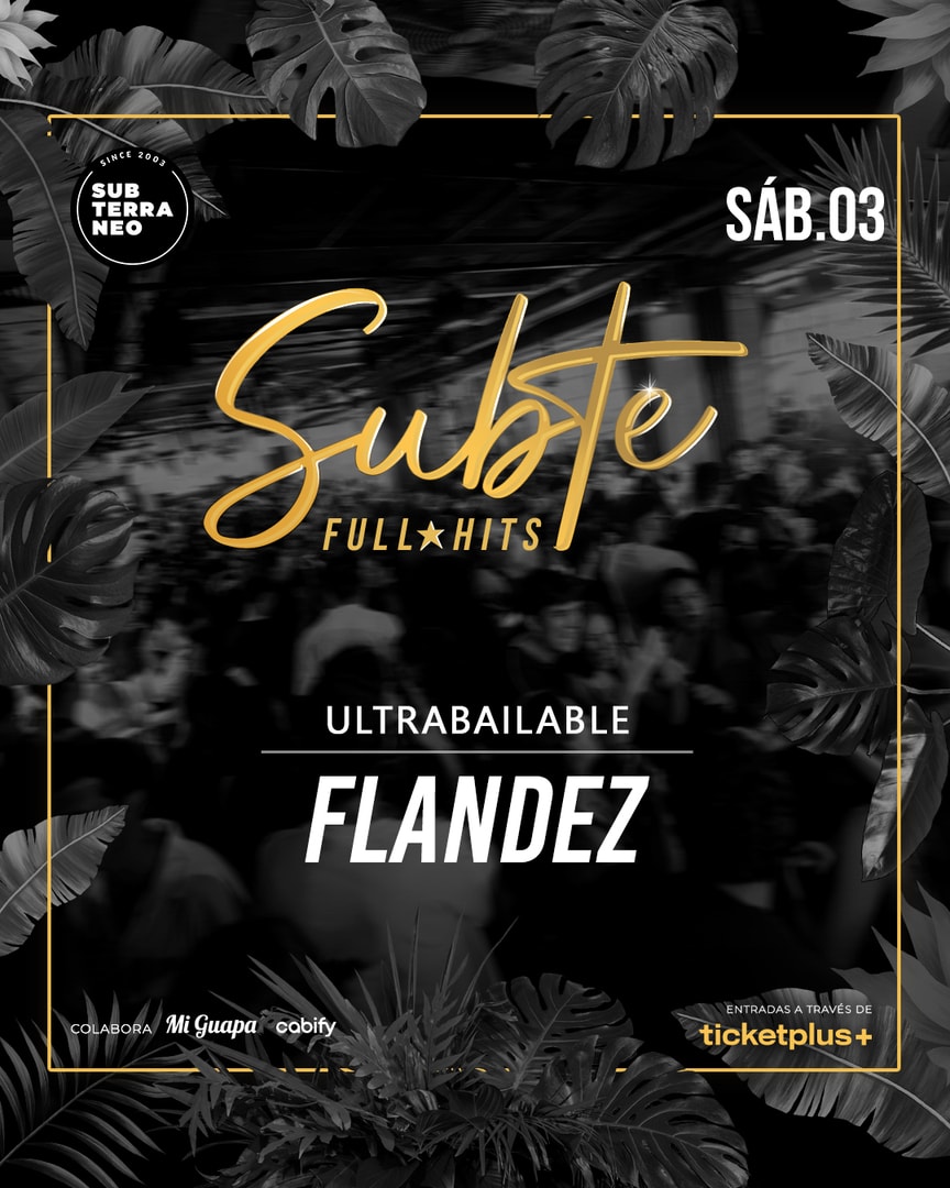 SUBTE FULL HITS Ultrabailables 🎵 SÁBADO 03 ENERO ★ Club Subterráneo (+23)