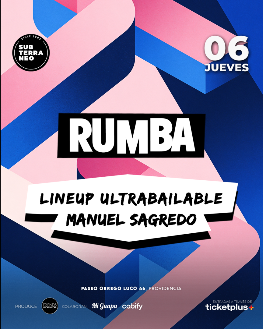 RUMBA Full Ultrabailable ★ JUEVES 06 AGOSTO ★ Club Subterráneo (+21M & +23H)