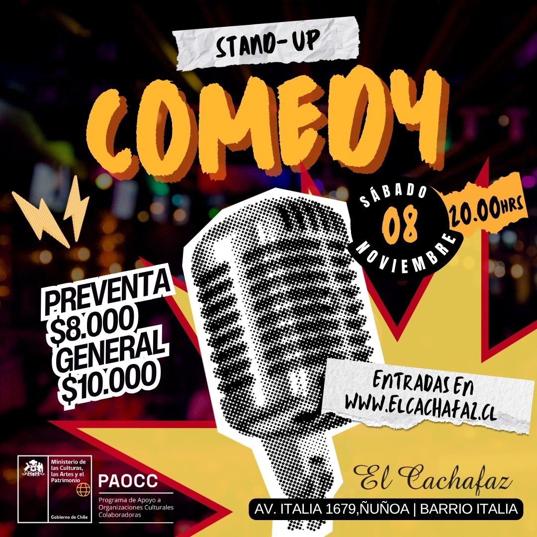 Show de Stand Up sabado 8 de Noviembre 20 hrs