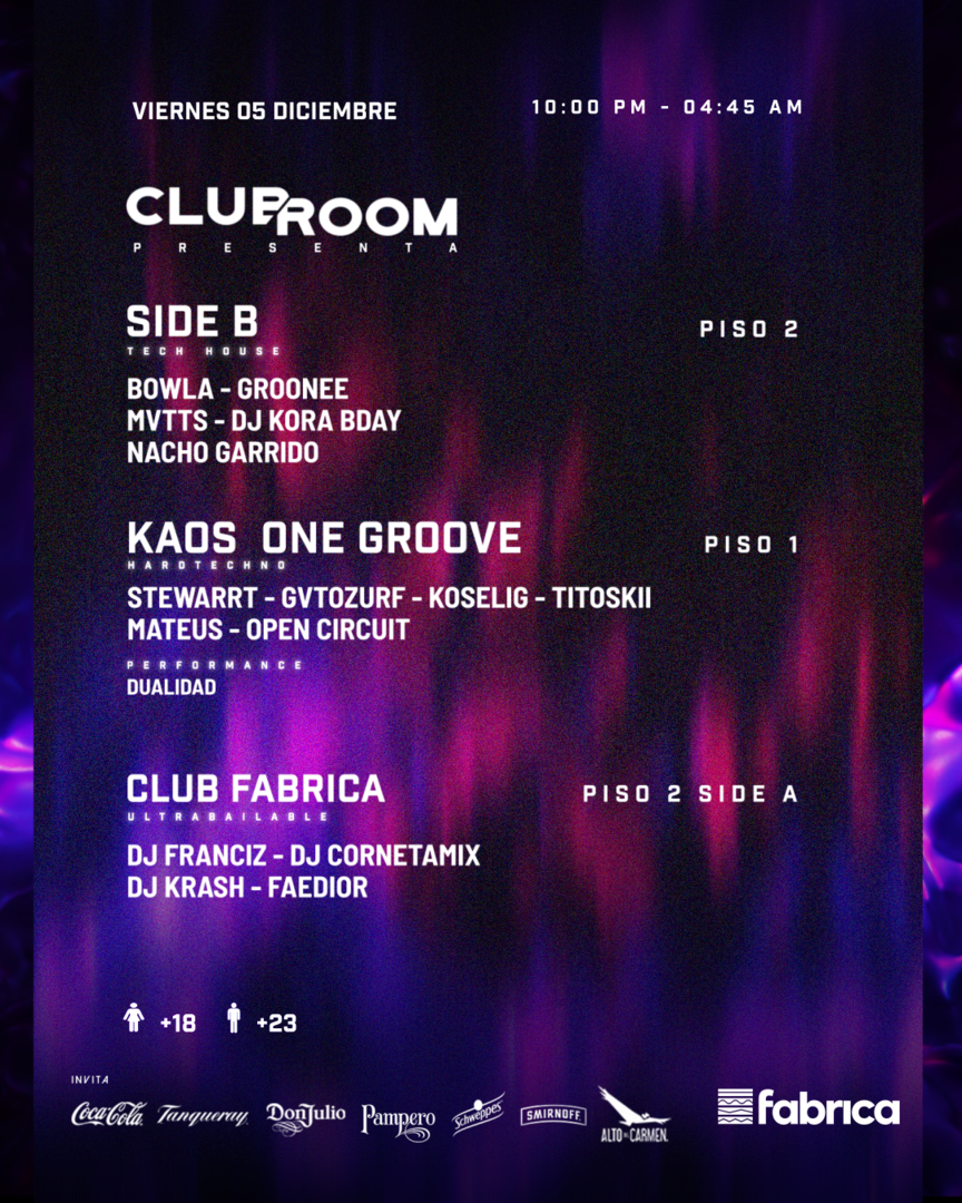Clubroom Presenta @ Viernes 05 Diciembre