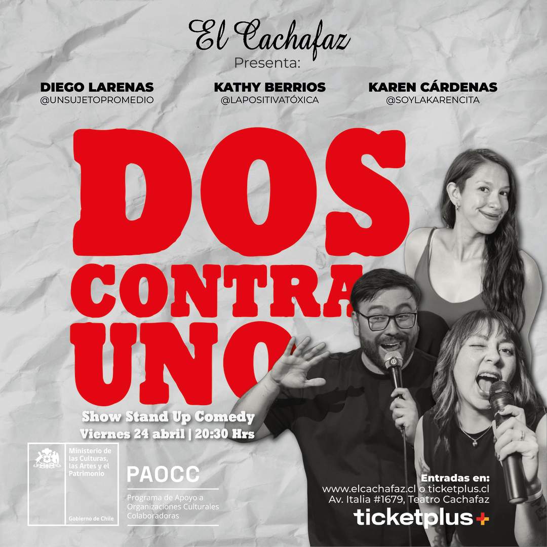 Show de Stand Up-Dos contra uno- Viernes 24 de Abril a las 20:30 hrs