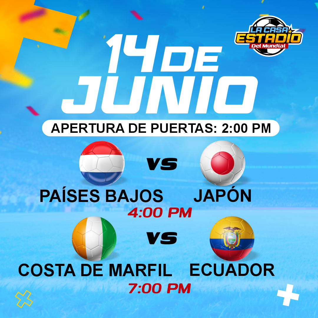 LA CASA ESTADIO DEL MUNDIAL - Paises Bajos vs Japon & Costa De Marfil vs Ecuador