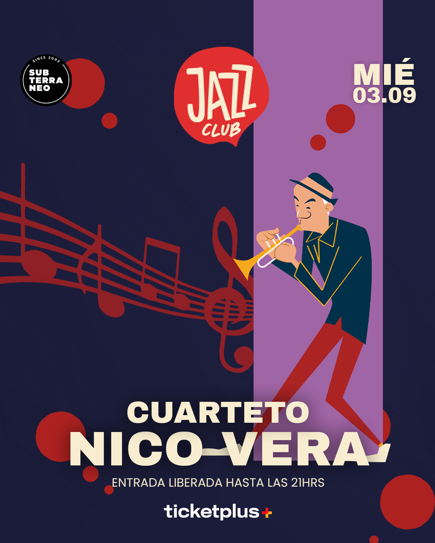 JAZZ CLUB 🎵 MIÉRCOLES 03 SEPTIEMBRE ★ Club Subterráneo 