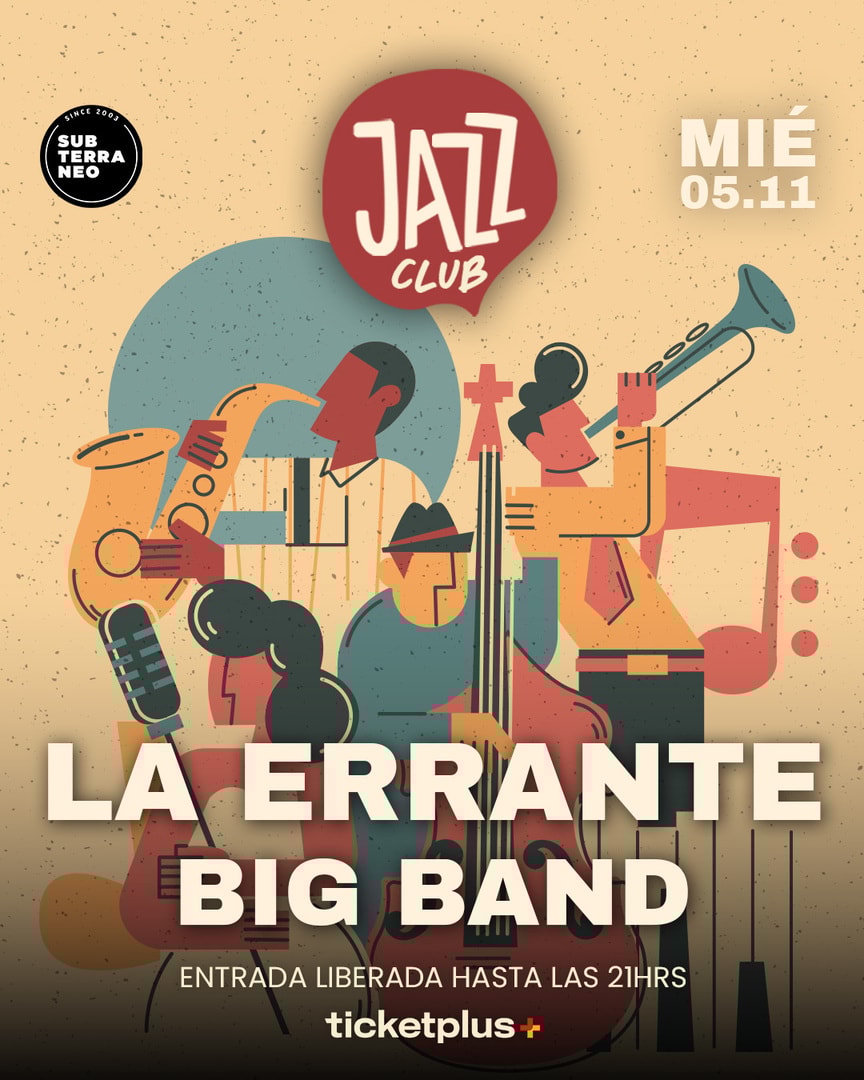 JAZZ CLUB 🎵 MIÉRCOLES 05 NOVIEMBRE ★ Club Subterráneo 