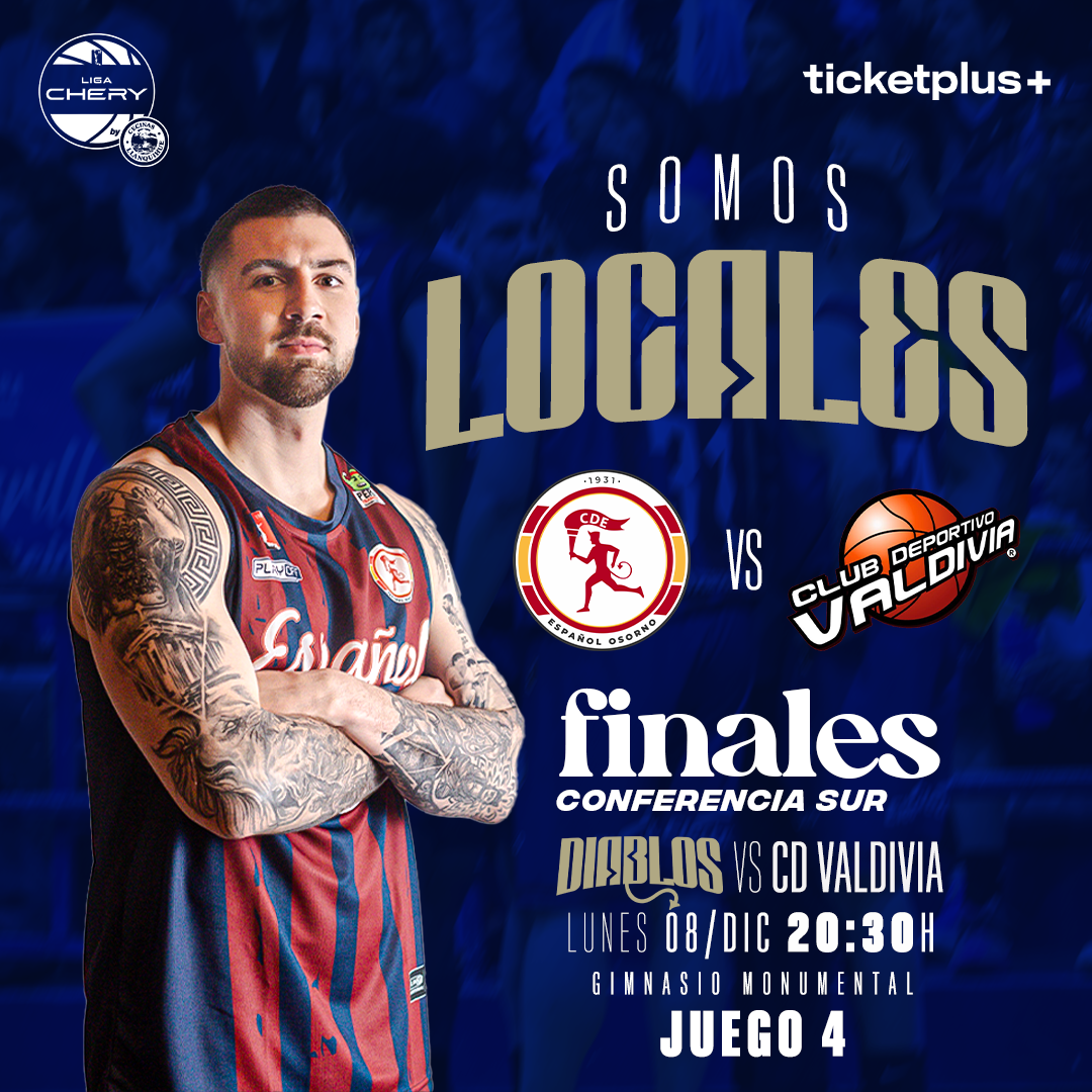 Español de Osorno vs CD Valdivia | LNB | Liga CHERY by Cecinas Llanquihue Transición | JUEGO 4 - Playoffs - FINALES de Conferencia SUR