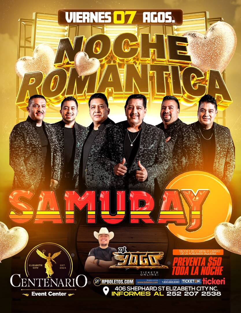 Samuray-Centenario Event Center-Elizabeth City NC