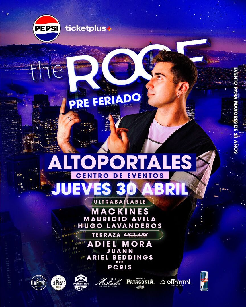 THE ROOF ALTOPORTALES - 30 DE ABRIL