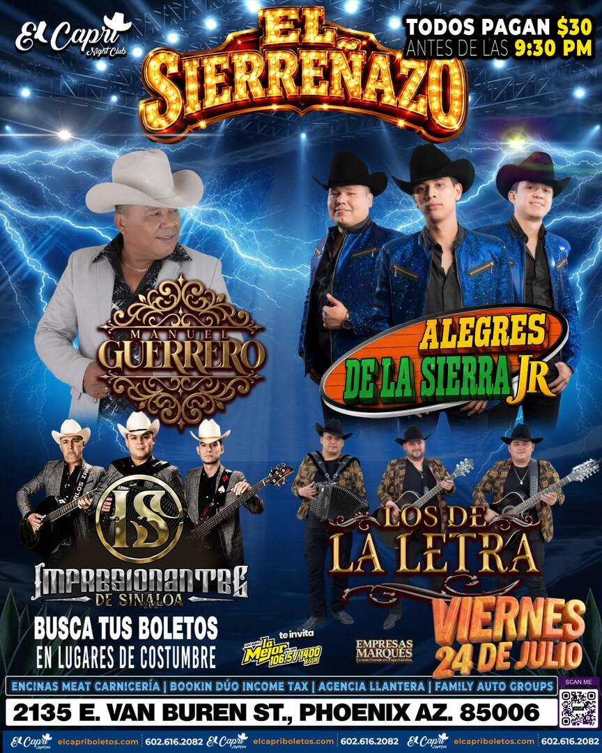 El Sierrenazo-Manuel Guerrero-Los Alegres de la Sierra Jr-Impresionantes de Sinaloa-Los De La Letra