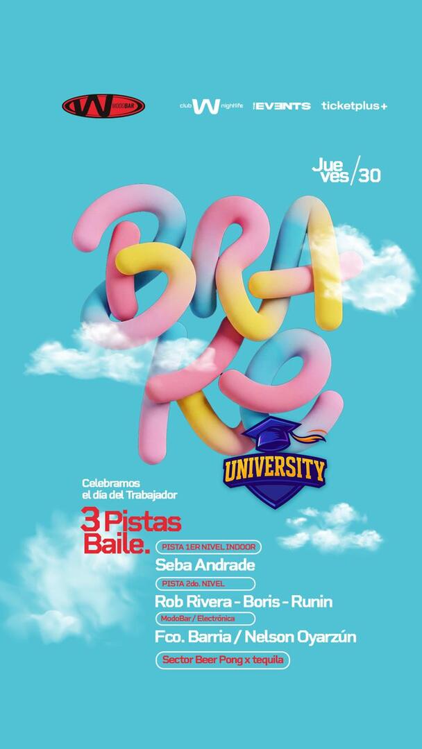 Jueves University🎓 / 30 ABRIL en Club W✨🎊