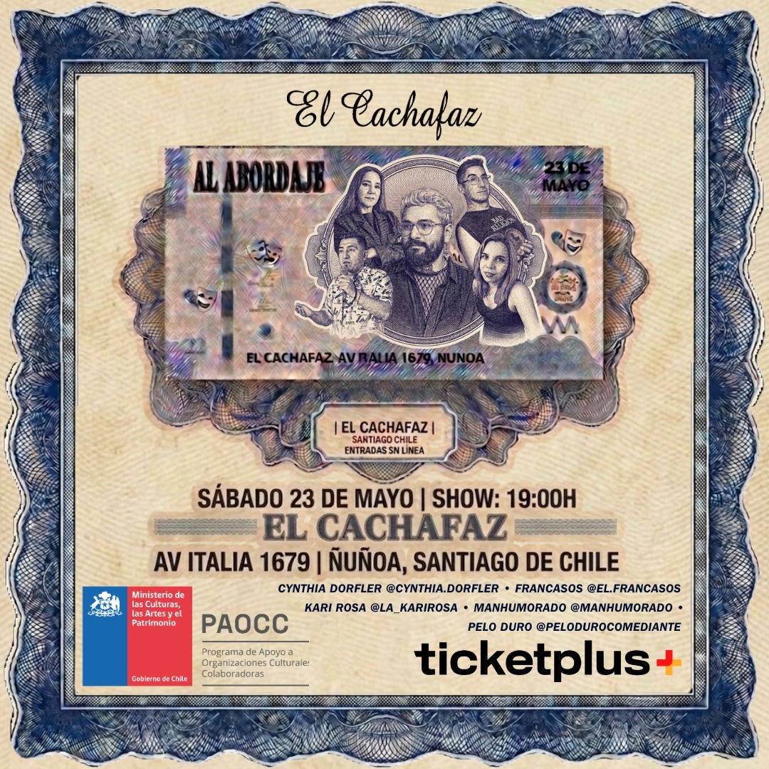 Show de Stand Up-Al abordaje-Sabado 23 Mayo a las 19 hrs