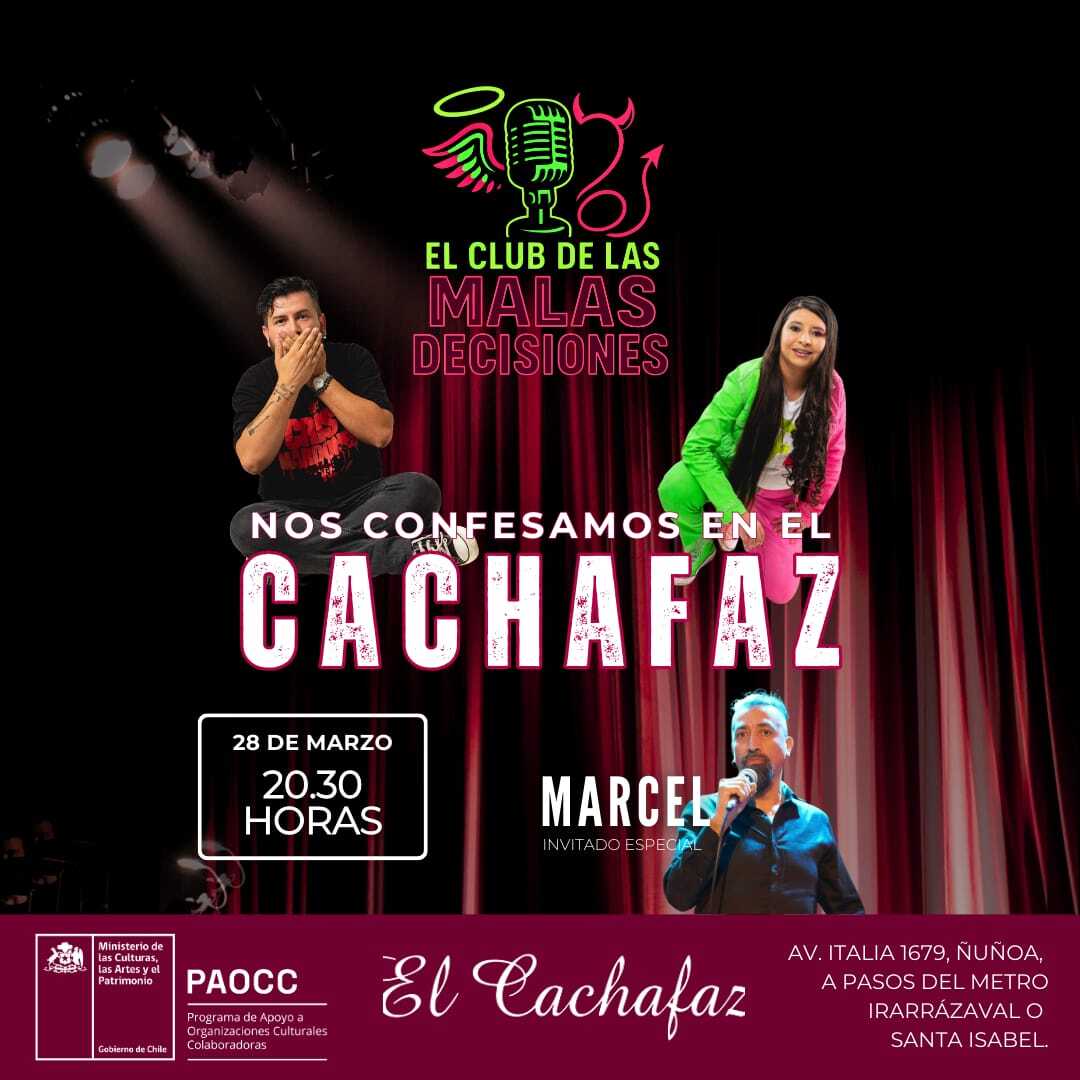 Show de Stand up-El Club de las Malas decisiones- Sábado 28 Marzo 20:30hrs