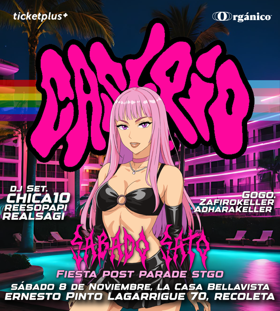 Sábado 8 de Noviembre en Caserío La casa Bellavista "Fiesta post parade STGO" 