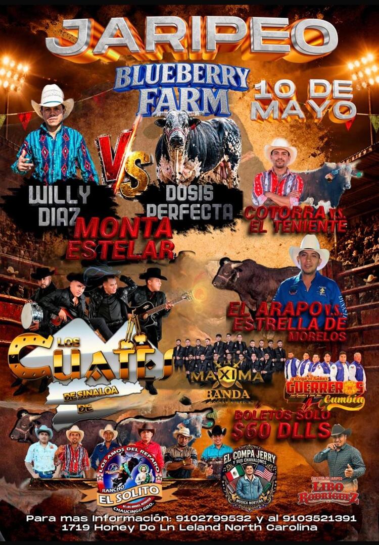 Jaripeo Baile-Los Cuates de Sinaloa-Maxima Banda-Los Amos del Reparo Rancho El Solito-Guerreros Cumbias