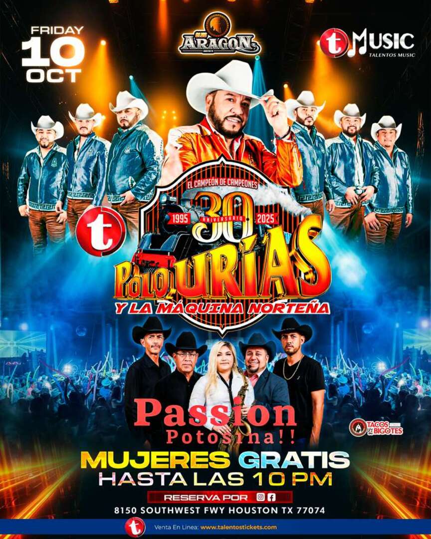 Polo Urias y Su Maquina Norteña en Club Aragon de Houston, Texas. 