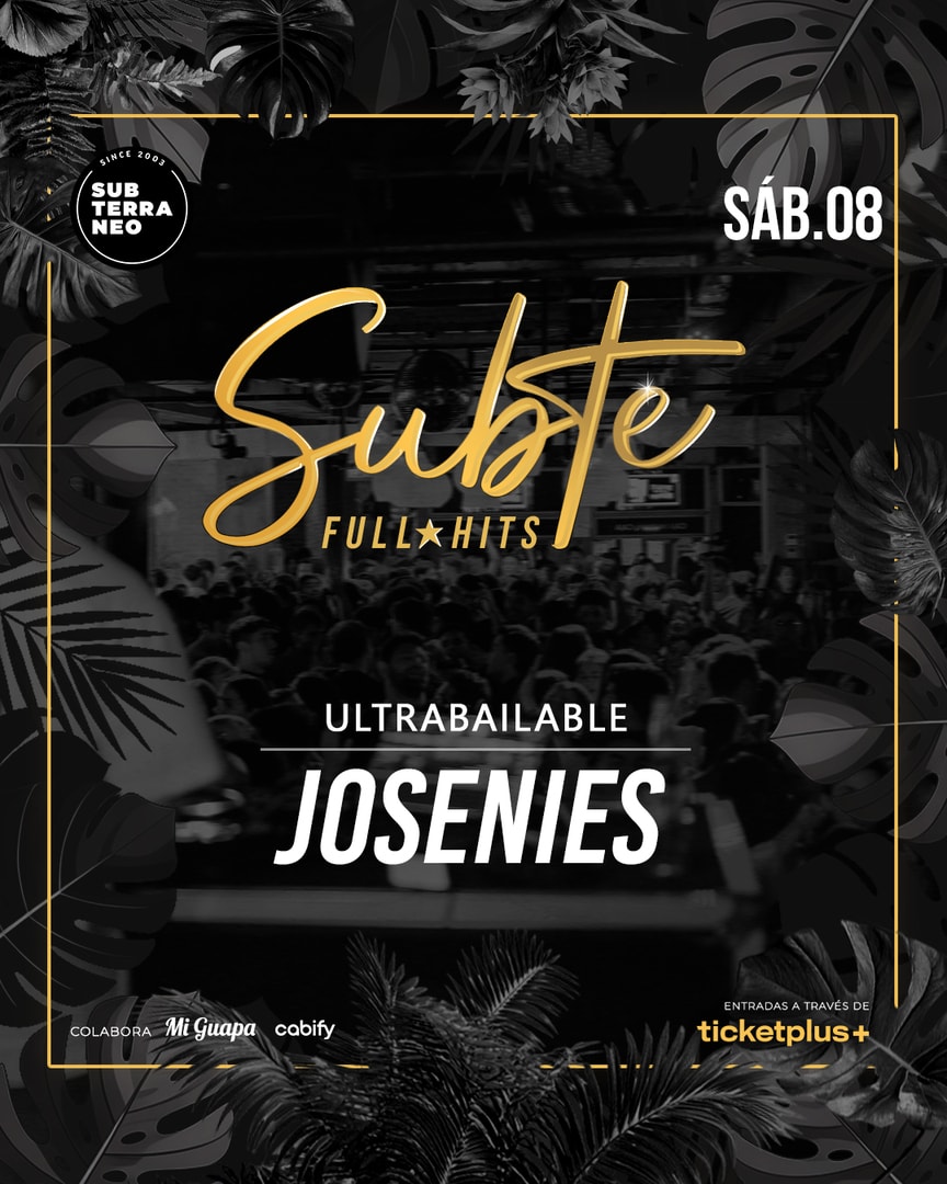 SUBTE FULL HITS Ultrabailables 🎵 SÁBADO 08 NOVIEMBRE ★ Club Subterráneo (+23)