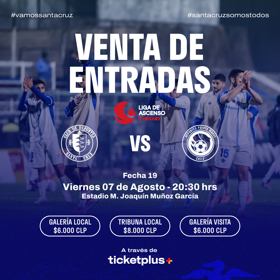 Deportes Santa Cruz vs Deportes Puerto Montt / Liga de Ascenso Caixun 2026 / Fecha 18
