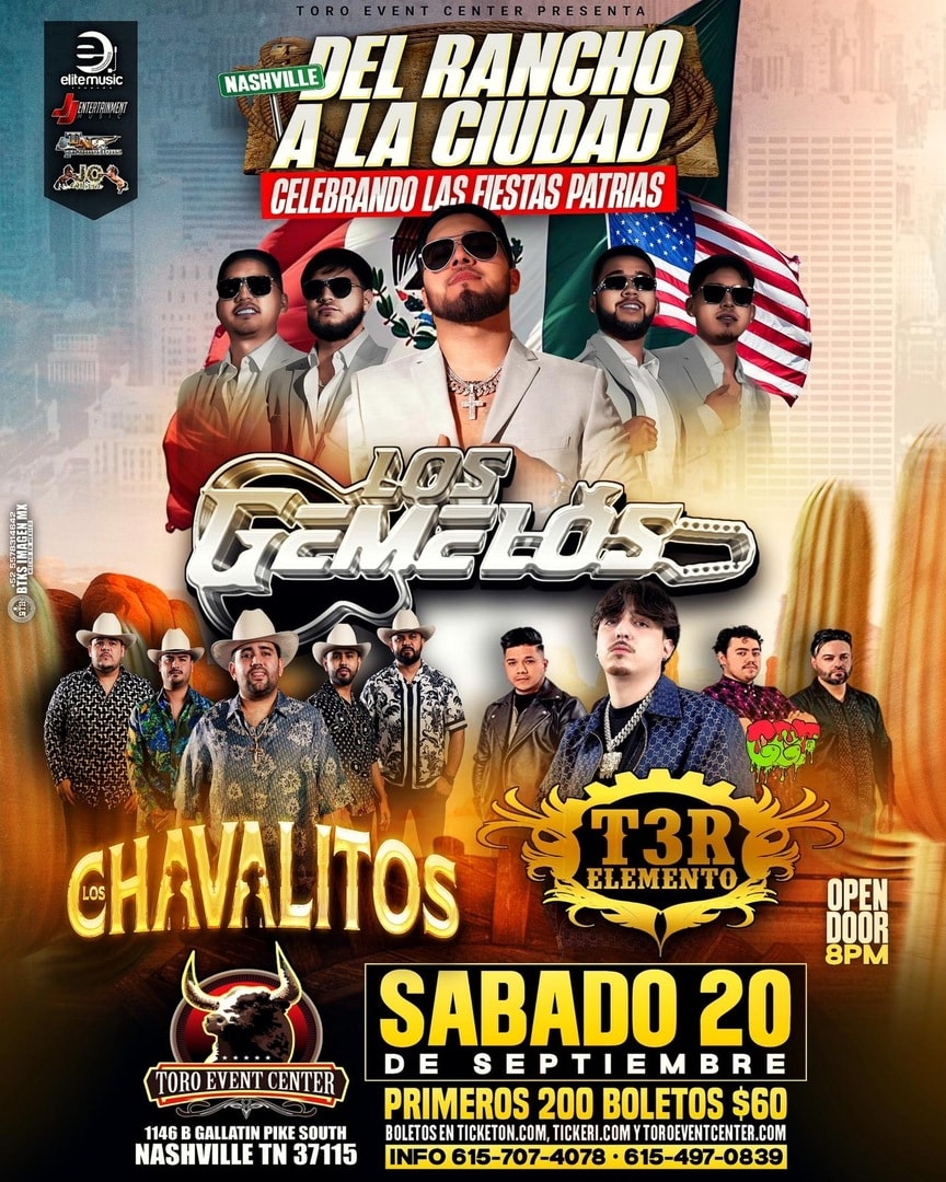 Del rancho a la ciudad, celebrando fiestas patrias con Los Chavalitos, los gemelos & T3R Elemento. 