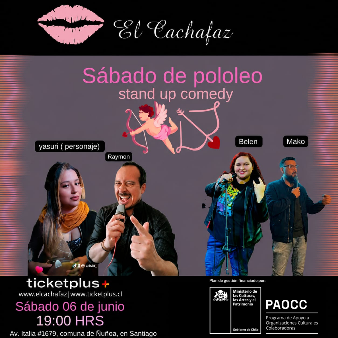 Show de Stand Up-Sábado de pololeo-Sabado 6 Junio a las 19 hrs